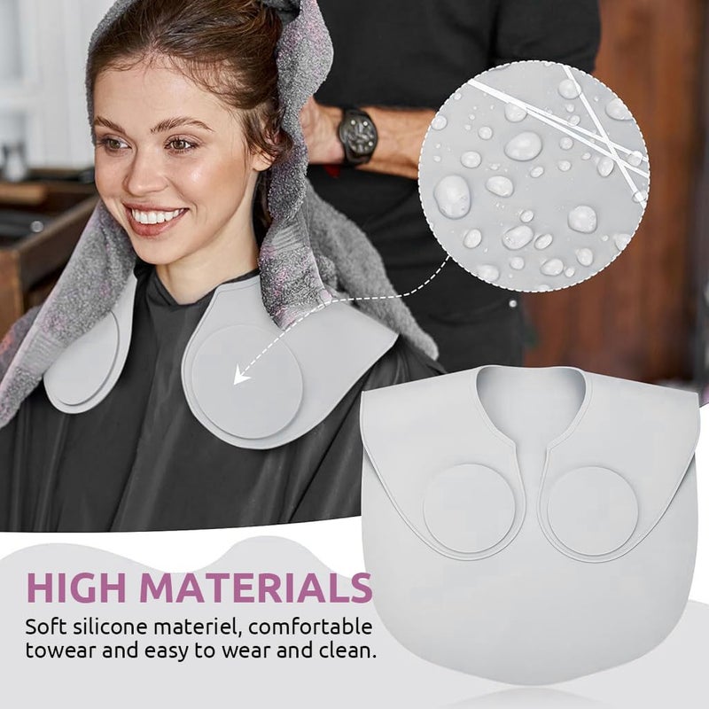 May Create MAYCREATE® Silicone Waterproof Hair Dye Shawl, Hair Cutting Collar with Guiding Lines, Cutting Mat for Hair Stylist, Barber Shop Hair Cutting Pad/Cape for Salon, Hair Cutting Tools Salon Accessories - Image 3