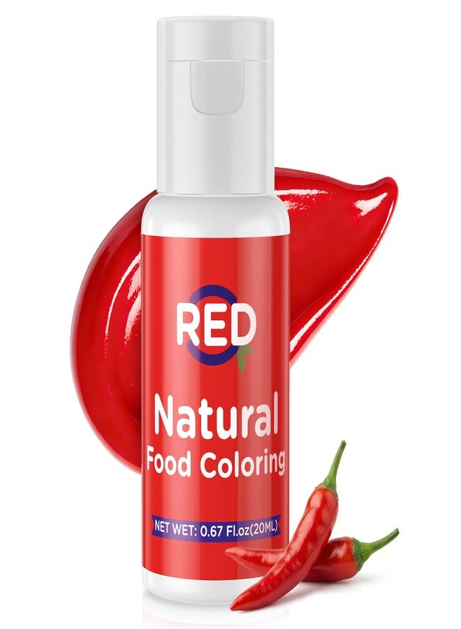 Cherrysea Natural Food Coloring- 20 Milliliters Dye Free Natural Food Coloring, FD&C & Artificial Dye Free Formula for Baking, Icing and Cooking, Cakes, Cupcakes, Frosting，Easter Eggs & Holiday Treats (RED) - Image 1