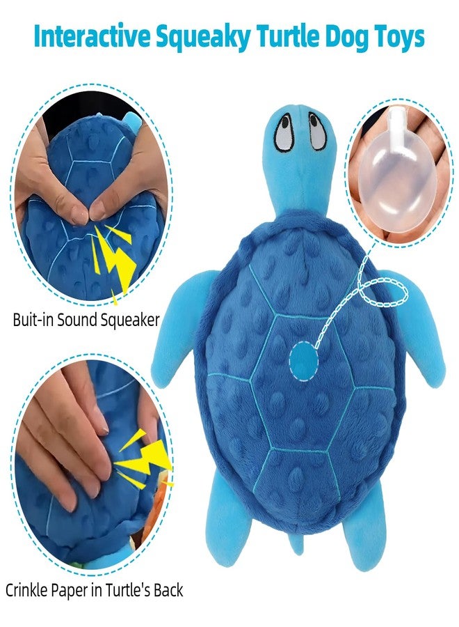 Adpartner Crinkle Dog Toys, 2 Pack Stuffed Turtle Dog Toys Squeaky Plush Dog Toy to Keep Them Busy, Interactive Dog Squeaky Toys for Small to Medium Dogs Teething Training Reduce Boredom - Image 4
