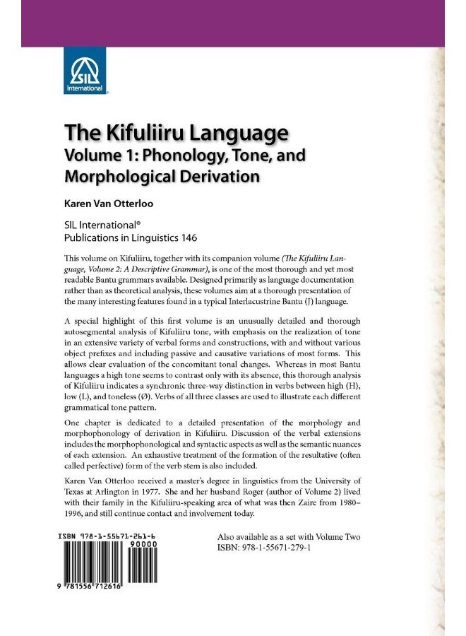 The Kifuliiru Language Vol. 1 Phonology, Tone, and Morphological Derivation  - Image 2