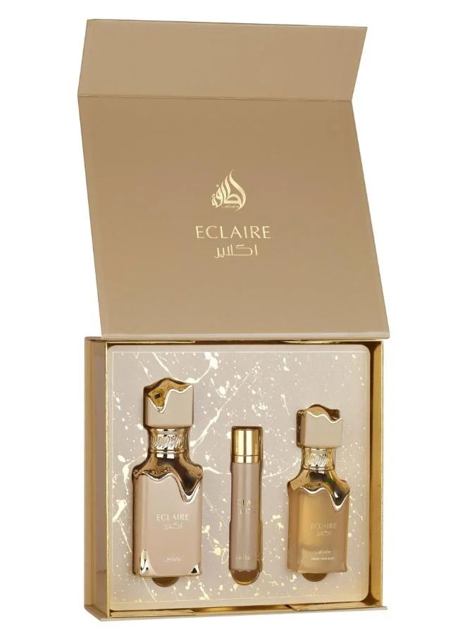 Lattafa  Lattafa ECLAIRE 100 ML + 12 ML+ HAIRMIST for Women | Best Price UAE