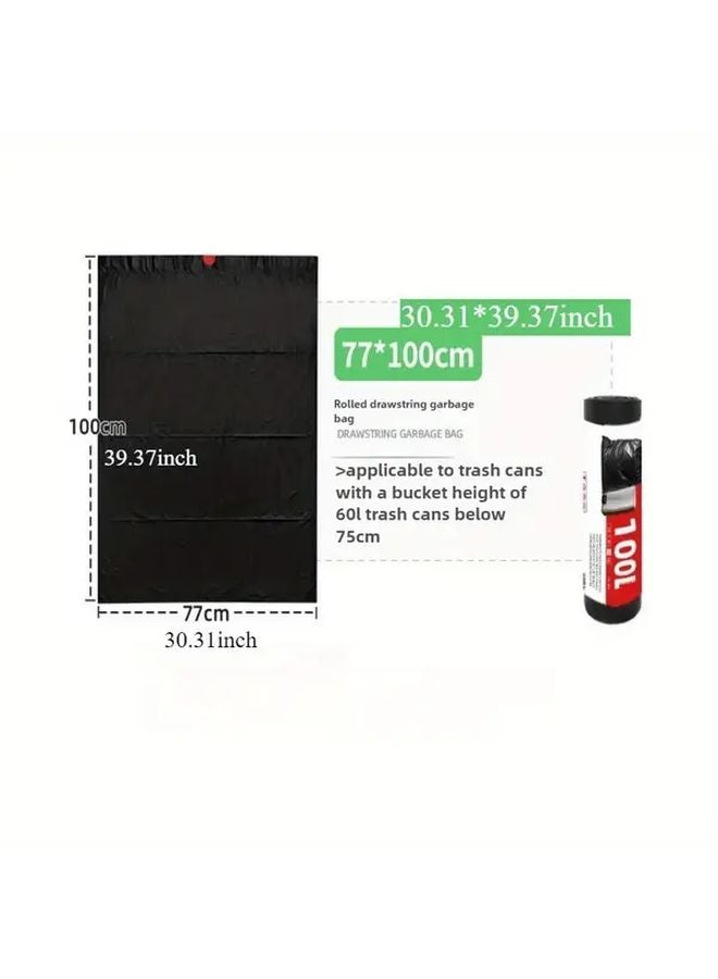Heavy Duty Drawstring Trash Bags 2 Rolls 30L Large Capacity For Home And Commercial Use - Image 3