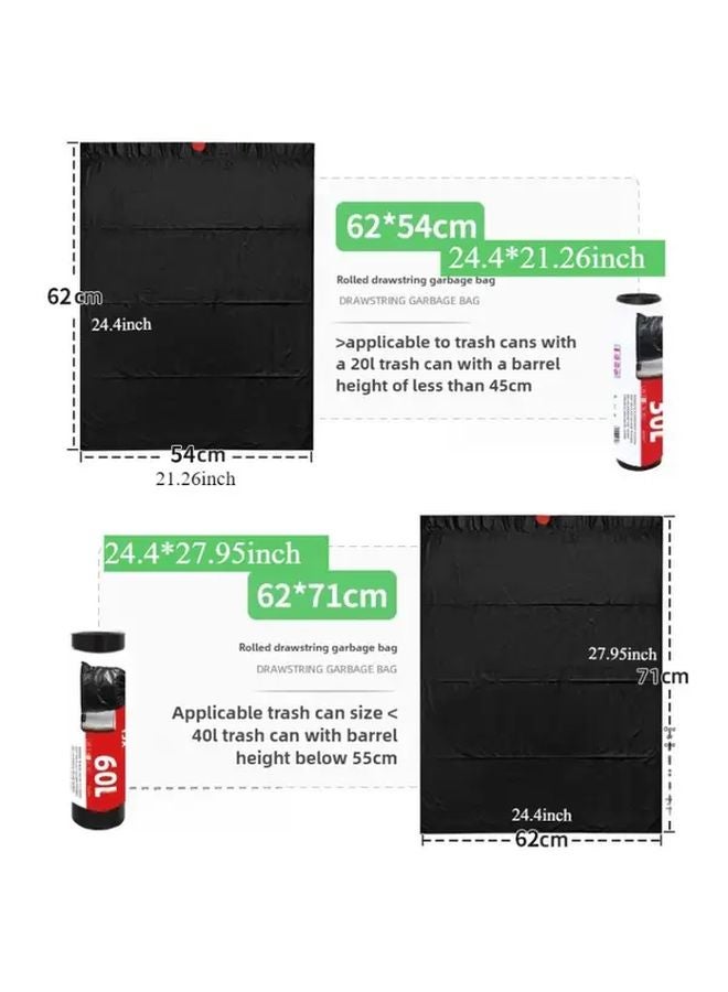 Heavy Duty Drawstring Trash Bags 2 Rolls 30L Large Capacity For Home And Commercial Use - Image 4