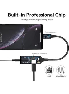 erorex Usb C To 3.5Mm Headphone And Charger Adapter Type C Headphone Adapter 2 In 1 Usb C To Aux Mic Jack With Pd 60W Fast Charging Compatible With Samsung Galaxy S22 S23 Ultra Note20 Pixel 6 Ipad Pro  - Image 4