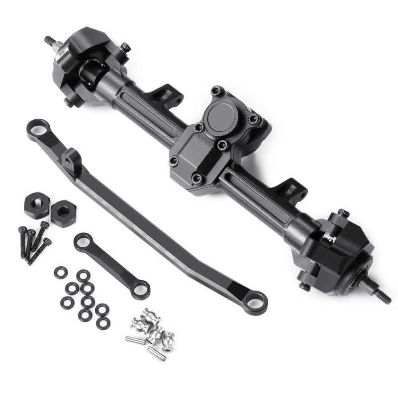 RCLIONS Aluminum Front Axle 4mm Extended for Axial SCX24 Deadbolt JLU C10 Gladiator 124th RC Crawler Car Upgrades Parts - Image 3