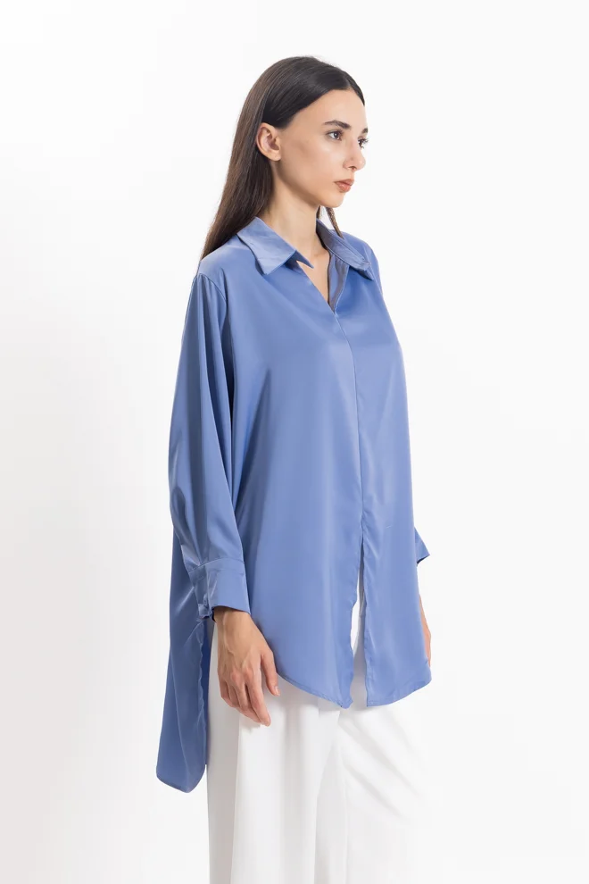 SHAPES LONG SATIN COMFORT SHIRT