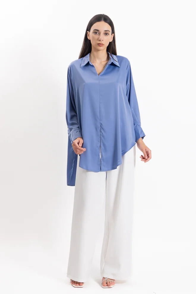 SHAPES LONG SATIN COMFORT SHIRT