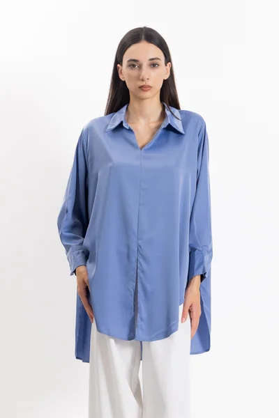 SHAPES LONG SATIN COMFORT SHIRT