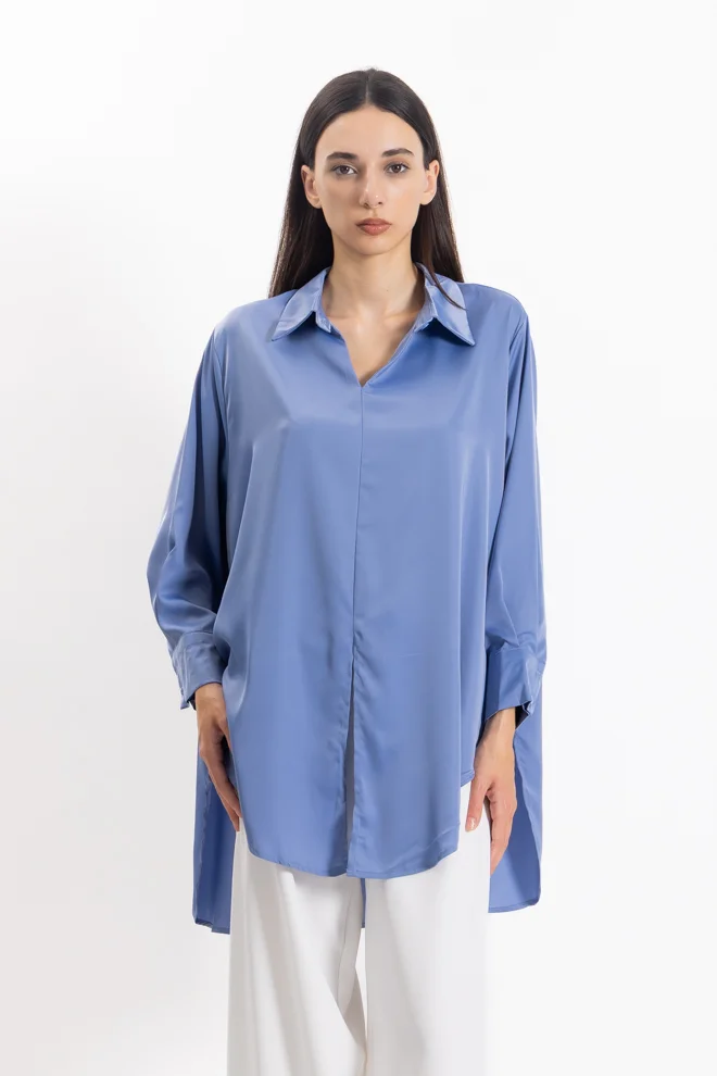 SHAPES LONG SATIN COMFORT SHIRT
