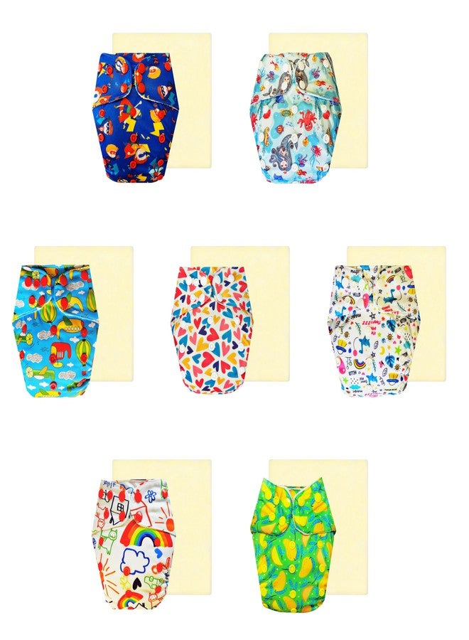 Dumbledo Elite Cloth Diaperwith Magical Soaker (Pack of 7) | Dry Feel and Comfortable | Leakproof | Easy to Clean | Ideal for Toddlers | 3 Months - 3 Years | Unisex Baby - Image 1