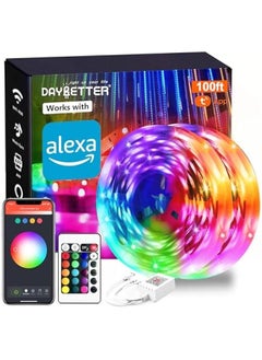 Arabest Control smart LED lights with Tuya App, compatible with Alexa and Google Assistant. Set timers and schedules for color-changing lights in bedroom, party, or kitchen up to 100ft range.  - Image 1