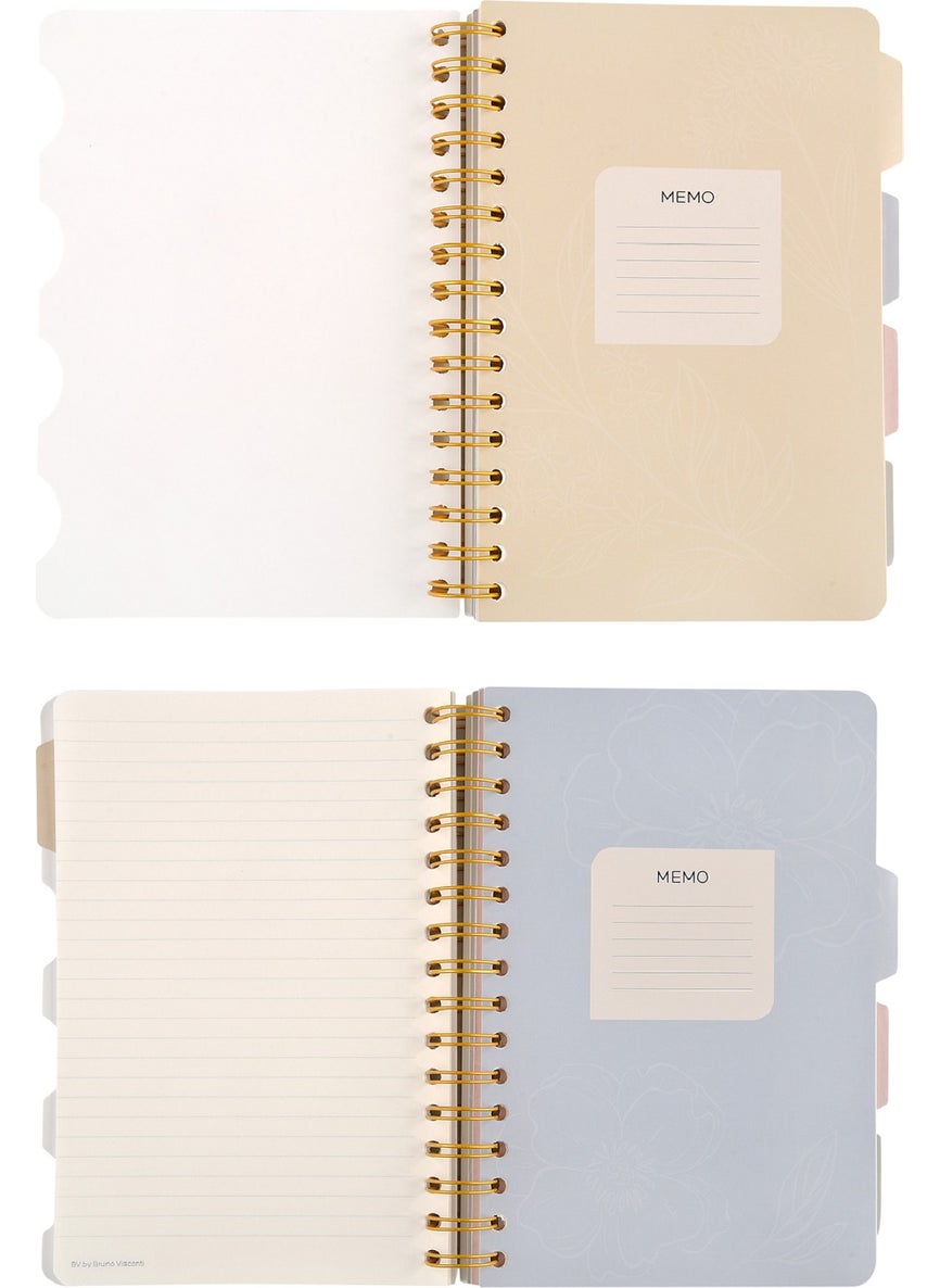 Bruno Visconti Spiral Notebook A5 with 4 Bookmarks, Set of 30. Striped, Make 30. Striped, Make 30. Dotted, Build 30. Straight  - Image 2