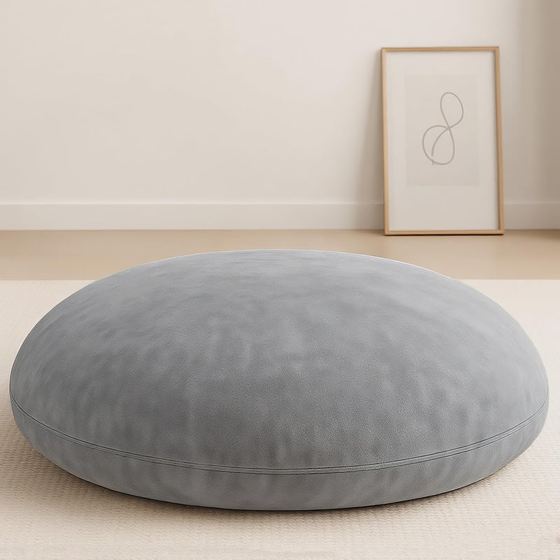 Codi Large Meditation Cushions â€“ Round Floor Pillows for Adults with Removable Washable Cover, Soft and Supportive Floor Cushion for Yoga, Seating and Dog Bed, 32 inch - Grey - Image 1