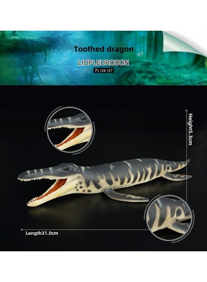 Simulation Dinosaur Model Jurassic Toy Pterosaurus Triceratops Ezoon Wrist Dragon Children Dinosaur Toy Ornaments-Color:PL124-127 Sliding Tooth Dragon  - Image 1