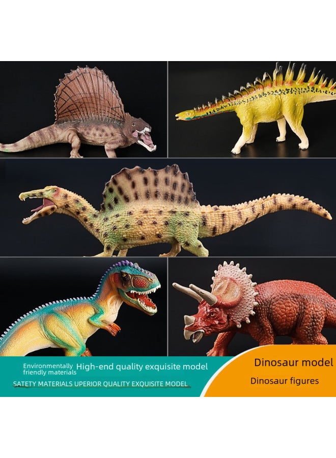 Simulation Dinosaur Model Jurassic Toy Pterosaurus Triceratops Ezoon Wrist Dragon Children Dinosaur Toy Ornaments-Color:PL124-127 Sliding Tooth Dragon  - Image 2