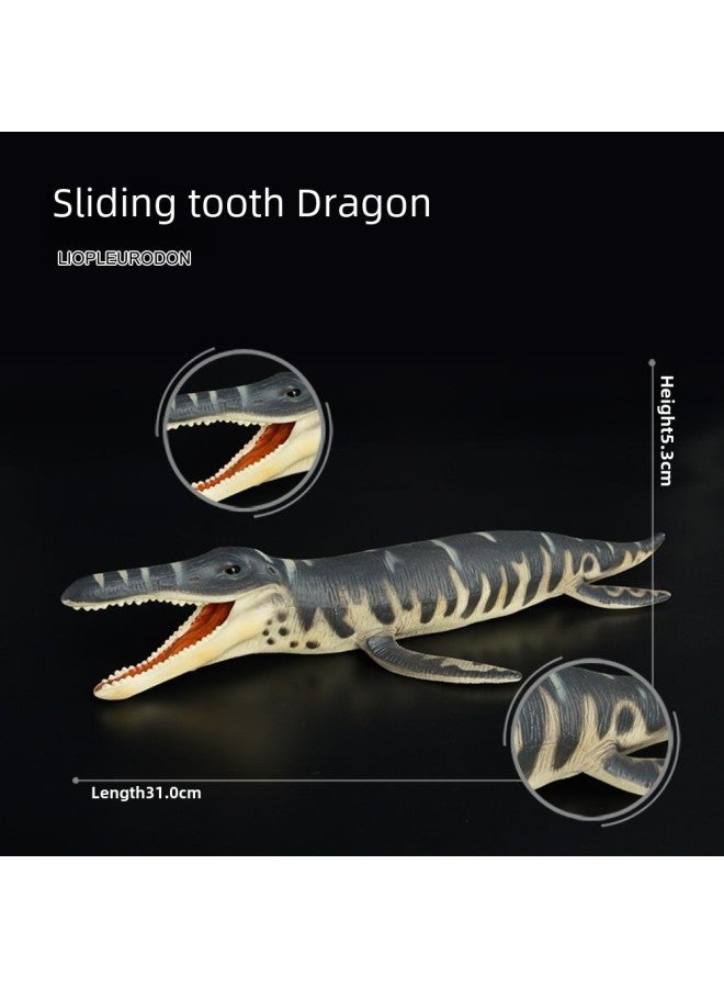 Simulation Dinosaur Model Jurassic Toy Pterosaurus Triceratops Ezoon Wrist Dragon Children Dinosaur Toy Ornaments-Color:PL124-127 Sliding Tooth Dragon  - Image 3