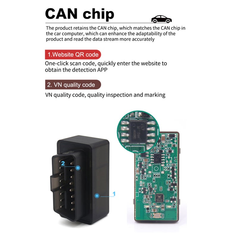 Mini WiFi OBD II Scanner for iOS and Android,Car Check Engine fault, Clear Fault Code, Frame Number, Data Flow, Throttle OBD Fusion, Car Scanner App - Image 5