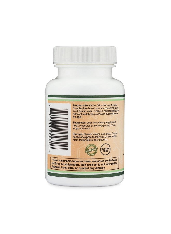 Double Wood Supplements مكمل NAD لمكافحة الشيخوخة وتجديد الخلايا (500 ملغ من NAD+ النقي 95% لكل حصة، إمداد لمدة 30 يومًا) مشابه للنيكوتيناميد ريبوسيد (تم اختباره من قبل طرف ثالث، آمن للنباتيين، غير معدل وراثيًا) من دابل وود - Image 3