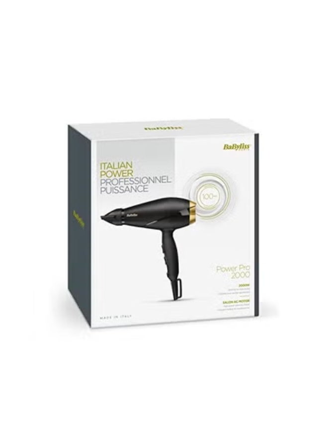 BaByliss Speed ​​Pro 2000 Hair Dryer – Italian Made with High-Performance Salon AC Motor – Fast Drying and Hair Protection - Image 4