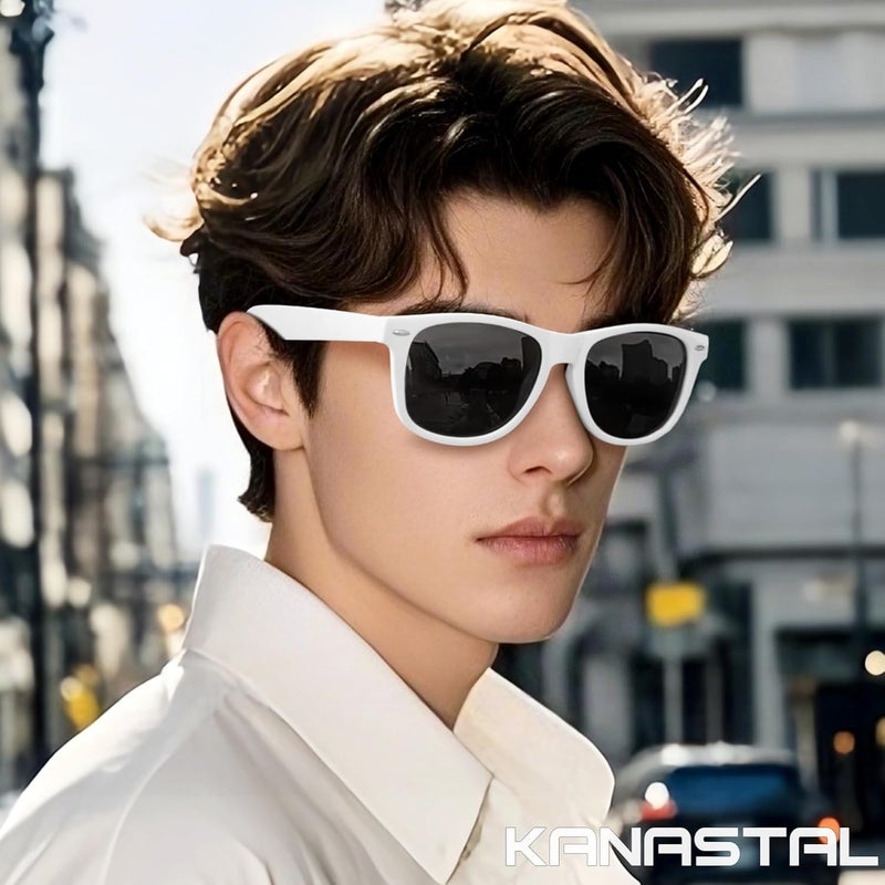 KANASTAL Polarized Sunglasses Men, Fashion Square Sun Glasses Women, Classic Shades for Womens, Driving Fishing Outdoor 100% UV400 Protection - Image 2