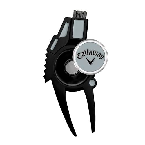 Callaway 4in1 Golf Divot Repair Tool BlackSilver - Image 3