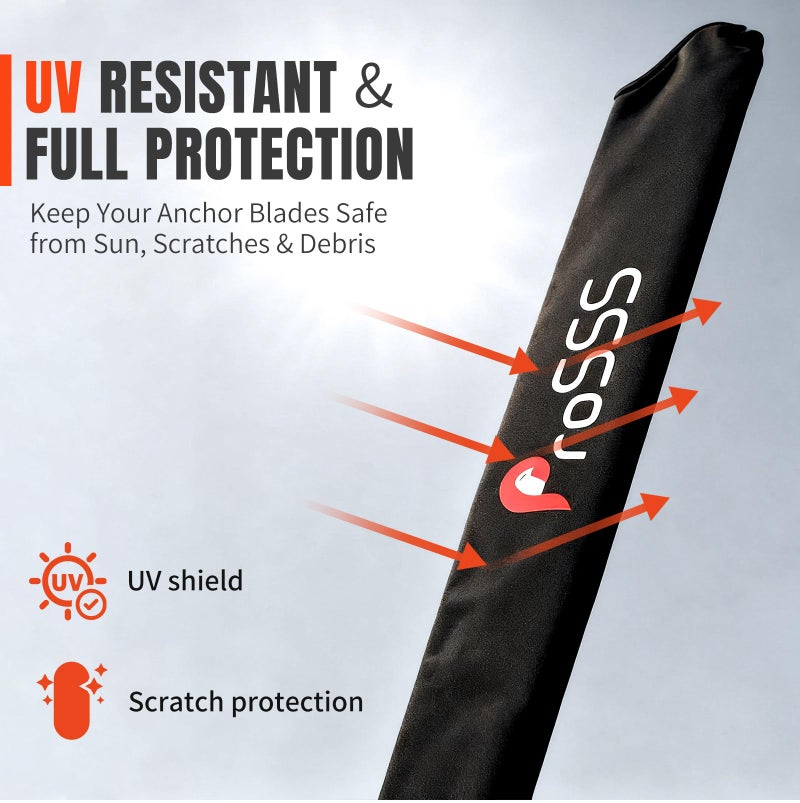 ProSSS Power-Pole Cover 1PCS (10ft, Black) â€“ Premium Lycra Fabric for Superior Elasticity â€“ Snug Stretch Fit â€“ No Zipper/Velcro â€“ Travel Protective Cover for Power-Pole Blades - Image 5