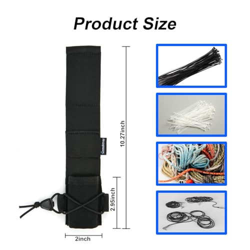 Homakover Zip Tie Organizer Large Capacity Cable Tie Holder with Adjustable Belt Loop Pocket Universal Zip Tie Organizer Band for Cable Arrangement Heavy Duty Wire Tie Keeper for Easy and Neat Organization - Image 3