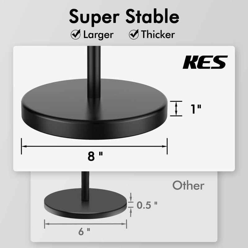 KES Bathroom Toilet Paper Holder Stand Modern Tissue Roll Holder SUS304 Stainless Steel Rustproof Freestanding 20.2" H, Matte Black BPH283S1-BK - Image 3
