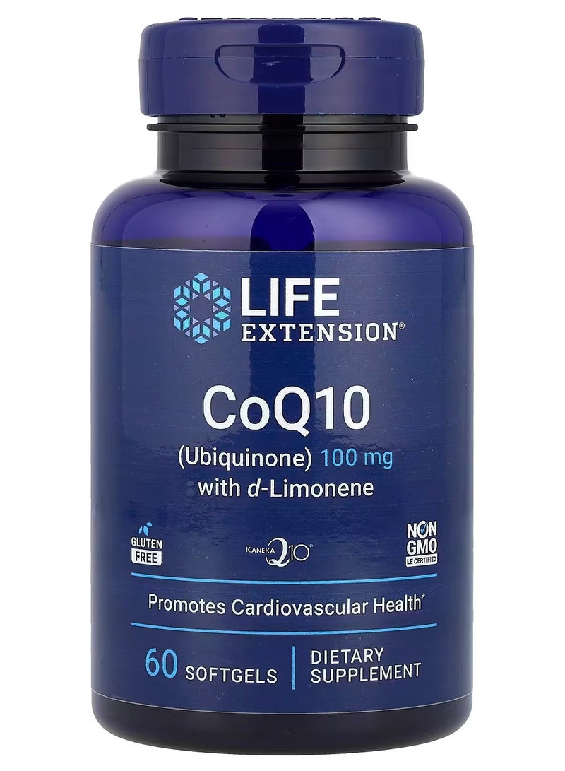 لايف إكستنشن Life Extension، CoQ10 (يوبيكوينون) مع د-ليمونين، 100 ملغ، 60 كبسولة هلامية - Image 1