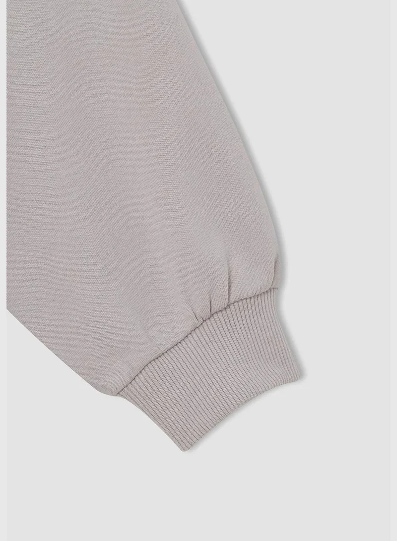 DeFacto Graphic Long Sleeve Dress