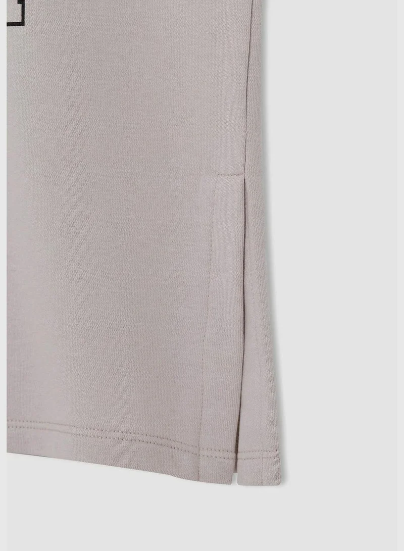 DeFacto Graphic Long Sleeve Dress