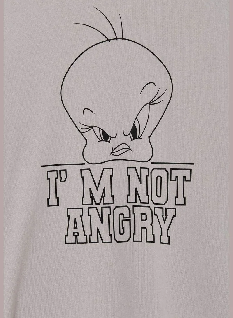 DeFacto Graphic Long Sleeve Dress