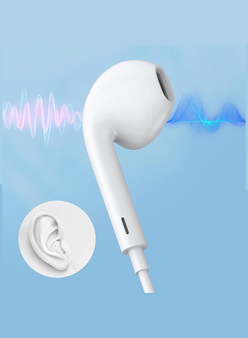CATANES Handsfree,Headphones, Earphones for All Android Devices, USB C Earphone with Microphone Wired Earphones HiFi Stereo Sound Headphone - Image 5