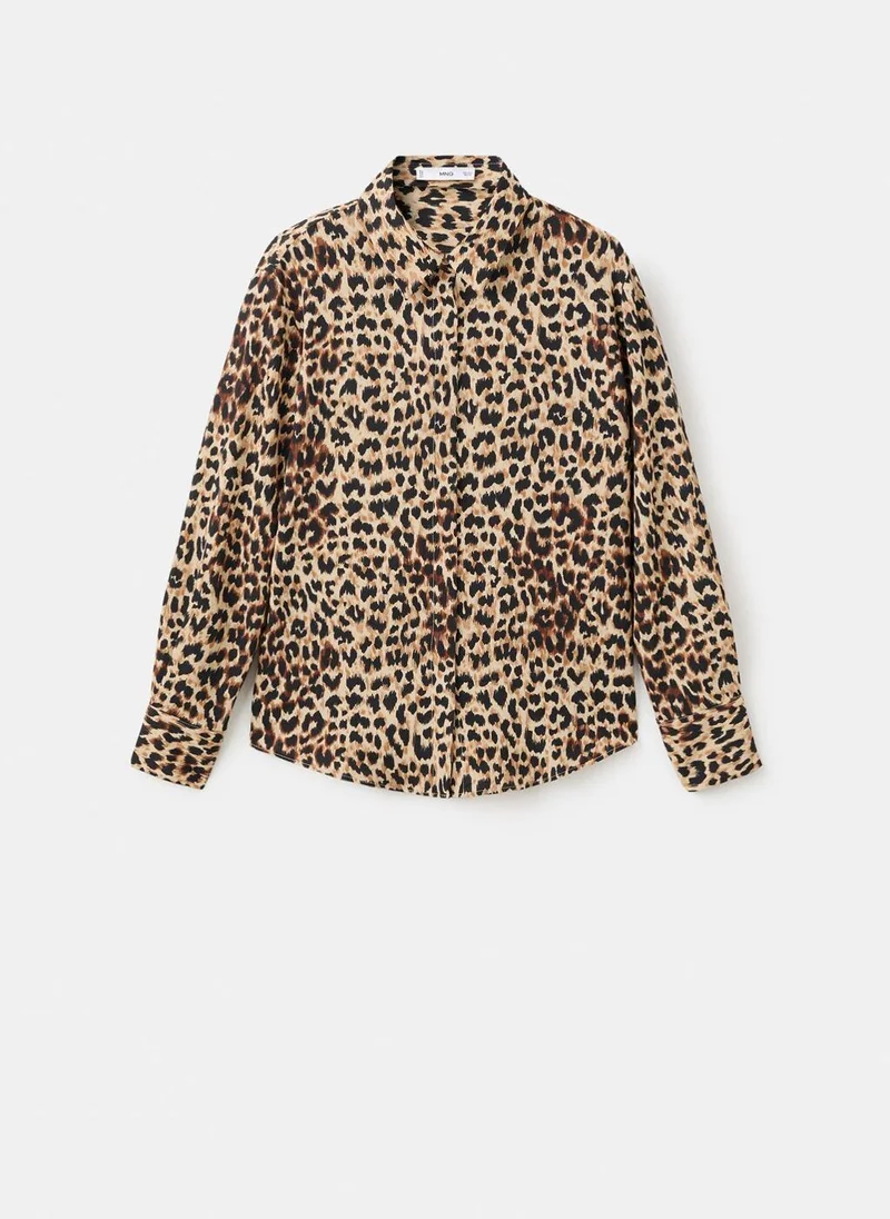 مانجو Fluid long-sleeved blouse