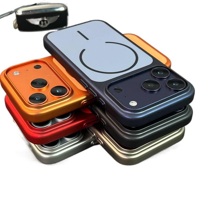 MS PC MagSafe Case for iPhone 16 / 16 Plus / 16 Pro / 16 Pro Max with Shockproof and Drop Protection plus Shockproof plus Anti-Fingerprint plus Strong Magnetic in Orange - Image 3