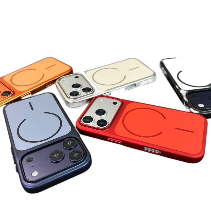 MS PC MagSafe Case for iPhone 16 / 16 Plus / 16 Pro / 16 Pro Max with Shockproof and Drop Protection plus Shockproof plus Anti-Fingerprint plus Strong Magnetic in Orange - Image 5