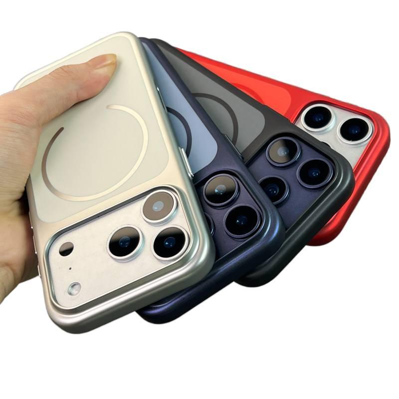 MS PC MagSafe Case for iPhone 16 / 16 Plus / 16 Pro / 16 Pro Max with Shockproof and Drop Protection plus Shockproof plus Anti-Fingerprint plus Strong Magnetic in Orange - Image 2