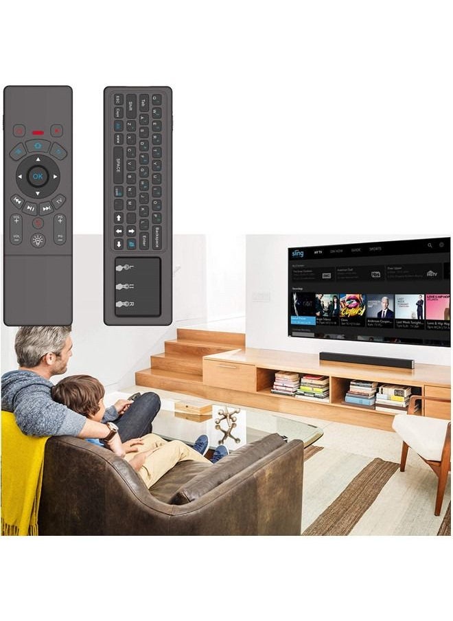 Generic - Air Mouse for Android tv Box, Rechargeable Mini Wireless Keyboard and Air Remote Control Touchpad with RGB Backlit T6 for Android TV Box, PC, Projector, HTPC etc - Image 1