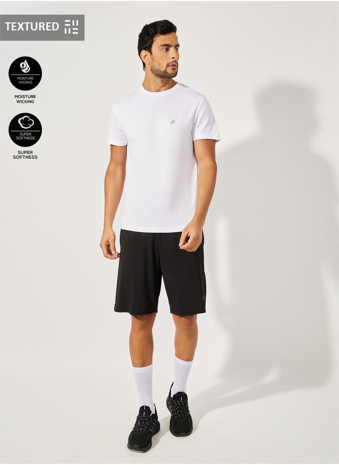 Textured T-Shirt & Shorts Sports Fitness Suit Set - pzsku/ZA57647553E1235ABD463Z/45/_/1721321141/4969bf28-778f-43e8-bb4d-782f88339409