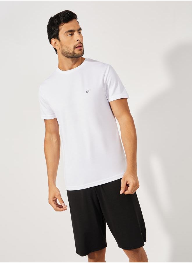 Textured T-Shirt & Shorts Sports Fitness Suit Set - pzsku/ZA57647553E1235ABD463Z/45/_/1721321142/0e245d1b-bbed-4c3b-8414-13f255327135