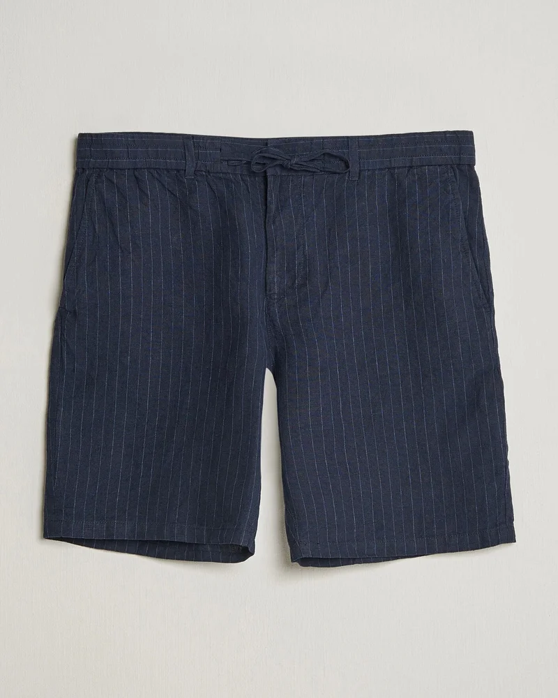 GANT  Regular Fit Striped Linen Drawstring Shorts for Men | Best Price UAE
