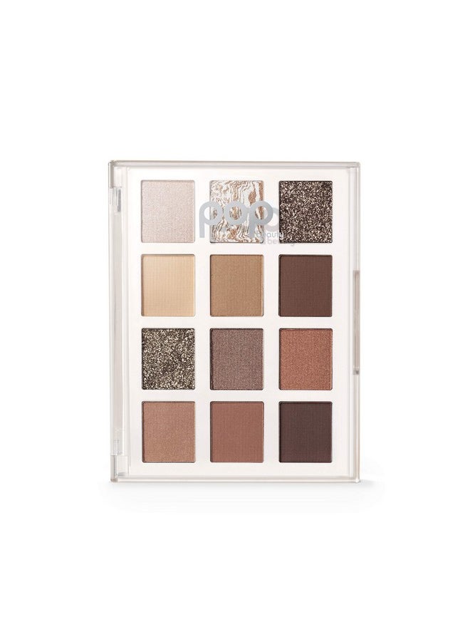 POP Beauty - Lightshow Palette Basic ; Eyeshadow Palette, 12 Shades, Multitextured, Richlypigmented, Complementary Shades, Eye Colour, Matte, Metallic, Satin, Glitter, Unapologetic Colour - Image 1