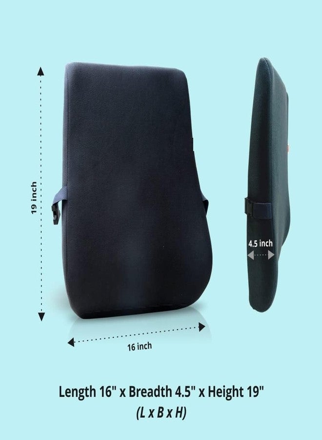 Backfit ® Car Backrest Support Chair and Car Seat for Back Pain Multipurpose Design Lower Backrest Comfort Cushion Back Support (Type 1) - Image 4