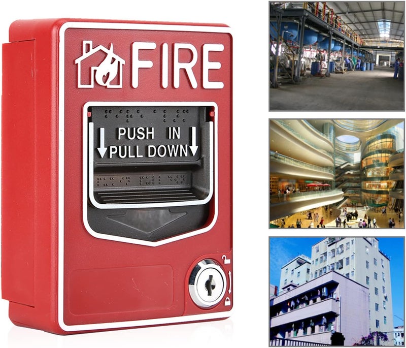 klarako DC Manual Multiple Wire System Safety Fire Pull Station Alarm Button，Fire Alarm Button for 9-28V Call Point Safety - Image 3