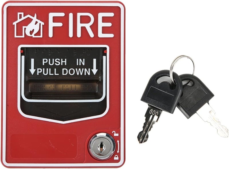 klarako DC Manual Multiple Wire System Safety Fire Pull Station Alarm Button，Fire Alarm Button for 9-28V Call Point Safety - Image 1