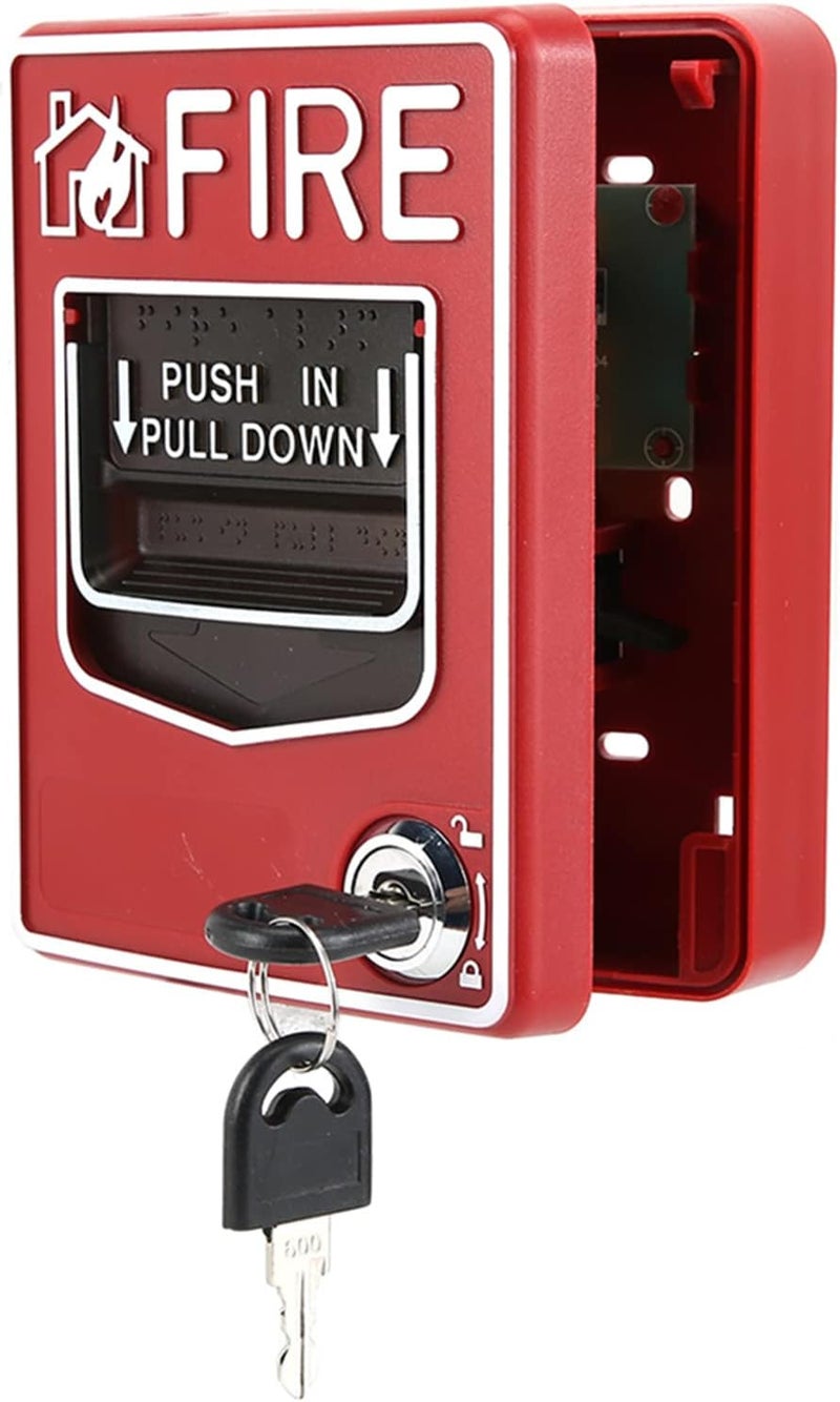 klarako DC Manual Multiple Wire System Safety Fire Pull Station Alarm Button，Fire Alarm Button for 9-28V Call Point Safety - Image 5