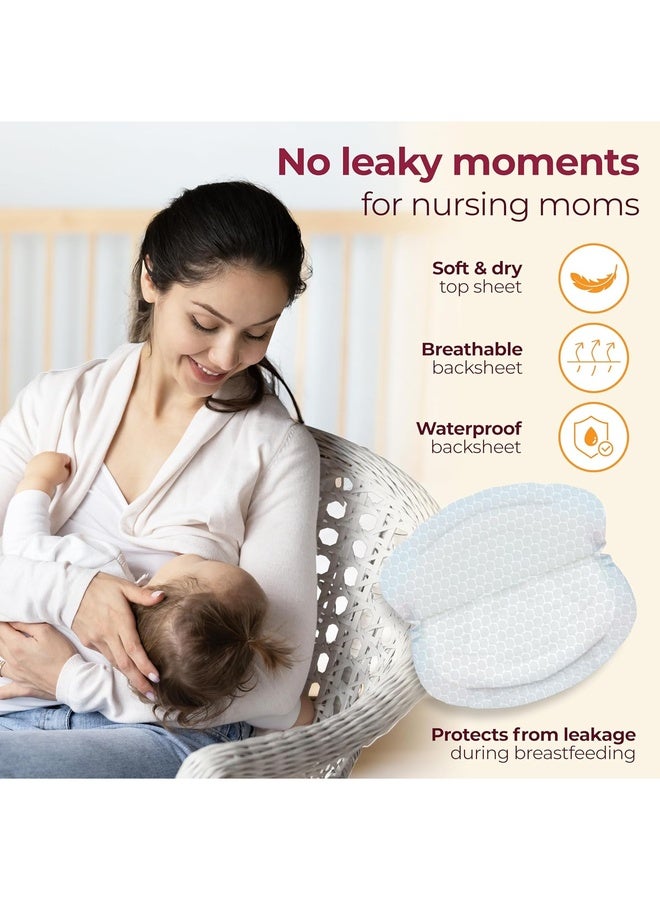 Luvlap Ultra Thin Honeycomb Nursing Breast Pads, 48pcs, Disposable Maternity Pads, Highly Absorbent & Soft, Discreet Fit Breastfeeding pad, New Resealable Pack - Image 2
