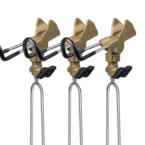 GOLDEAL 2pcs Rod Holders for Bank Fishing, Universal Fishing Rod Rack Stand, 360 Adjustable (2 Pack) - Image 1