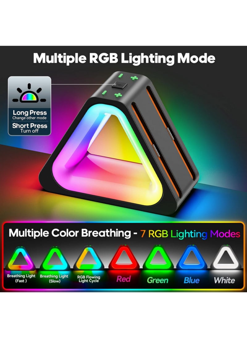 1pcs For Nintendo Switch 2 2025 Joy Cons Charging Dock Station with 4 Ports Fast Charging 7 RGB Lighting Modes LED Indication USB Type C for NS 2 Joycon Controller - Image 4