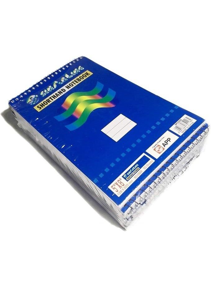 سينارلين دفتر سينارلاين الحلزوني للاختزال (عبوة من 12 دفترًا) - مقاس A5 (5 × 8 بوصات) - Image 2